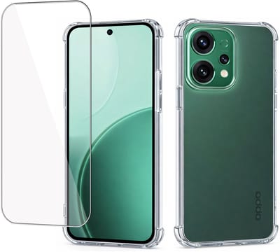 ChiGuard Hoesje + Screenprotector geschikt voor OPPO Reno 14 5G – Gehard Glas – Shockproof Case – Transparant