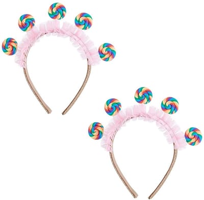 Dailygoods- Hoofddeksel Lolly - Kleurrijke Hoofddeksel - Haaraccessoire - Feestelijke Sfeer - Comfortabel - Eenvoudig te Dragen - Haarband
