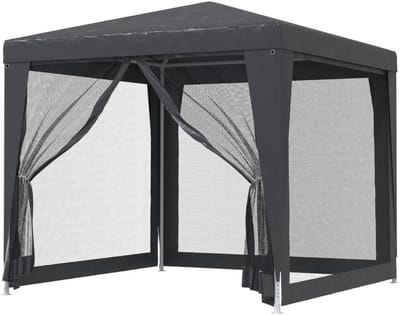 Robuuste Partytent - Waterdicht Paviljoen - Buitenfeesten - Insectenbescherming - 250 x 250 cm - Antraciet