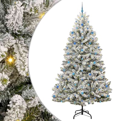 vidaXL - Kunstkerstboom - 270 - cm - 300 - LED's - Warmwit - PVC - en - Staal