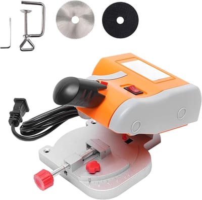 Elektrische Tafelzaag - Mini zaagmachine - Precisie zagen - 0-45 graden verstelbaar - 1.2 cm dikte - Oranje