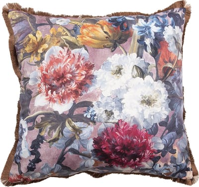 Clayre & Eef Sierkussen 45x45 cm Roze Wit Synthetisch Bloemen