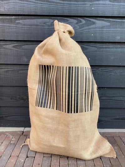 Stijlie kids Jute zak Sinterklaas Streepjescode