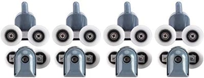Store_8 - Douchedeur Rollers - Vervangingsset - 8 Stuks - Chroom - Schuifwielen - Geschikt voor Douchecabines - Hoogwaardige Kwaliteit
