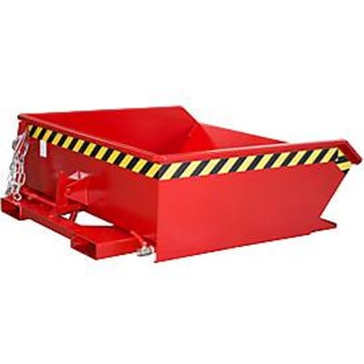 Spaanbak Bauer SMGU 460, olie- en waterdicht gelast, 460 liter, rood
