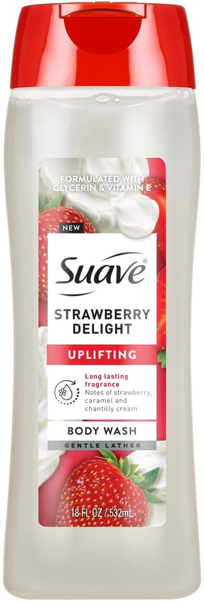 Suave - Strawberry Delight Uplifting Body Wash, with Glycerin & Vitamin E