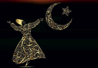 Fotobehang Arabic Islam Dance | XL - 208cm x 146cm | 130g/m2 Vlies