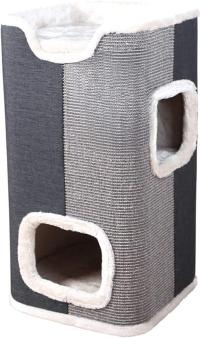 Famanu - Krabtoren Ø81 cm antraciet, robuuste kattenpaal met sisal