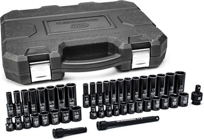 Impact Dopset 3/8" Aandrijving 44 Delig Zeskant Standaard en Diep SAE/Metrisch