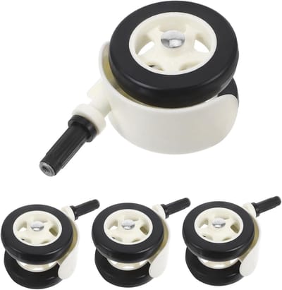 Babywagenwielen Set - Vervangende Wielen - Stille Wandelingen - Snel Te Installeren - 4 Stuks - Zwart