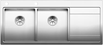Inbouw spoelbak 80cm automatisch RVS - blanco - 521664