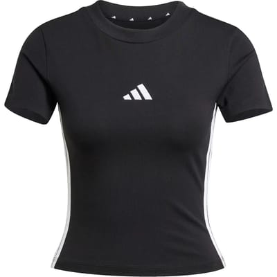 Adidas Sportswear Essentials 3-Stripes Slim-Fit Baby T-Shirt - Dames - Zwart