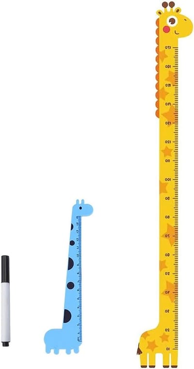 Groeihoogte Tabel Muurstickers voor Kinderen met Dieren en Meetlat - Decoratieve Wanddecoratie voor Kinderen