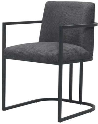 Tower Living Eetkamerstoel Archi - Grafiet Stof - 60x55x83cm
