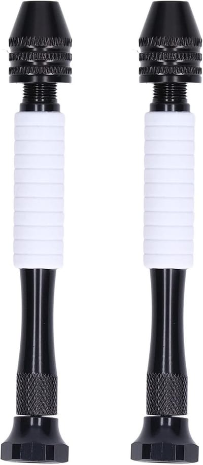 2x Handboormachine Set Verstelbare Precisie Spiraalboor Houder 0.3-3.2mm