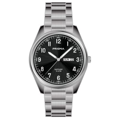 Prisma Titanium P.1304 Zwart Herenhorloge