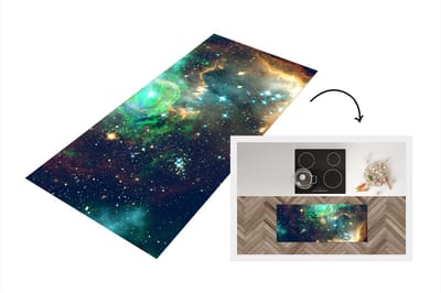 Keukenloper - Loper keuken - Ruimte - Sterren - Licht - 120x50 cm - Keukenloper vinyl