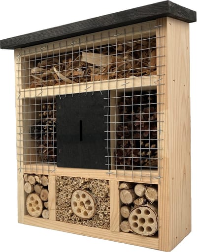 GARDEN SPIRIT Insectenhotel Vlinderhotel Bijenhotel 28 x 11 x 35 cm.