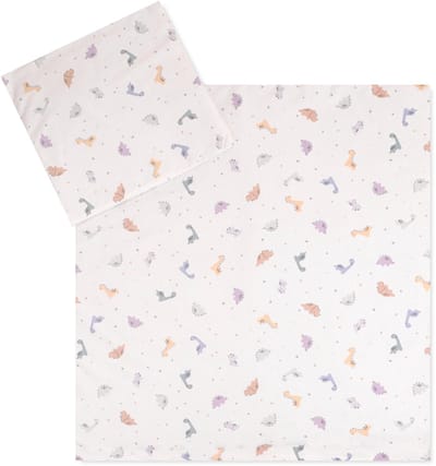 Julius Zöllner babybeddengoed jersey - Little Dinos, maat 80x80 + 35x40 cm