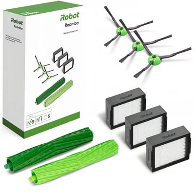 iRobot Roomba i/e/j Serie - Onderhoudsset - Vervangingsonderdelen - Origineel, 2 rubberen borstels, 3 filters, 3 zijborstels,