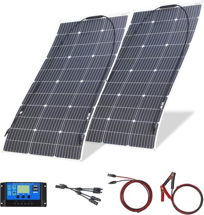 Flexibel Zonnepaneel - Zonne Energie - Camper Boot Dak - 200W Monokristallijn - 53x0.3cm