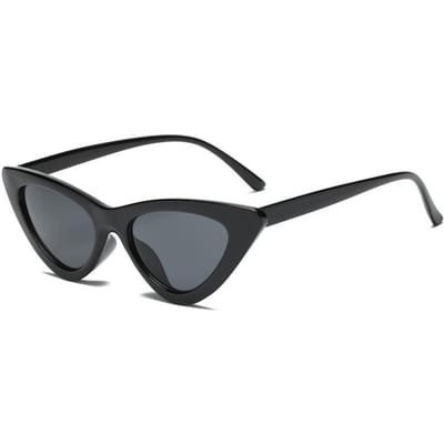 Nouvelles Lunettes de Soleil Mode Rétro Œil de Chat pour Femmes Hommes Marque de Luxe Protection UV400 Style Classique black