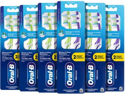 Oral-B - Tandenborstel Pro-Clean - 6 x 2 stuks - Voordeelverpakking