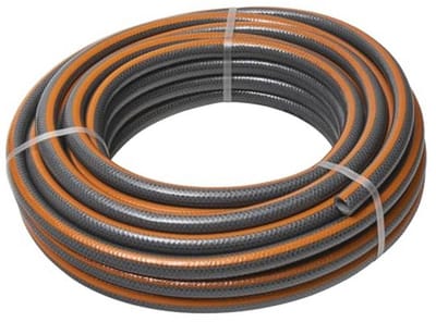 Tuinslang Versterkt - Water Slang - Buiten Bewateren - Knikbescherming 200 g/m² - 15 mm - Grijs Oranje