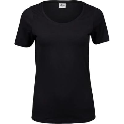 Tee Jays - Dames Stretch T-shirt - Black maat S