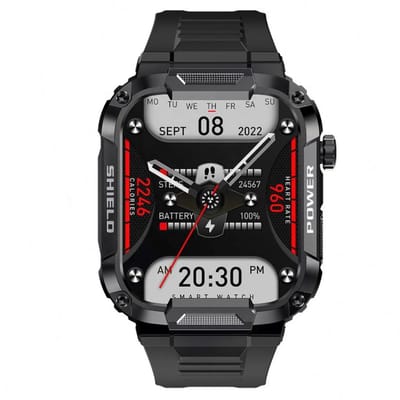 Manike G106 Smartwatch – 1,96 inch AMOLED Display - Hartslag & Bloeddrukmeting - SpO₂ - Slaaptracking - Multisport - IP68 Waterdicht - 7 Dagen Batterij - Android & iOS Compatibel - Meldingen - Stappenteller - Sporthorloge - Activity Tracker