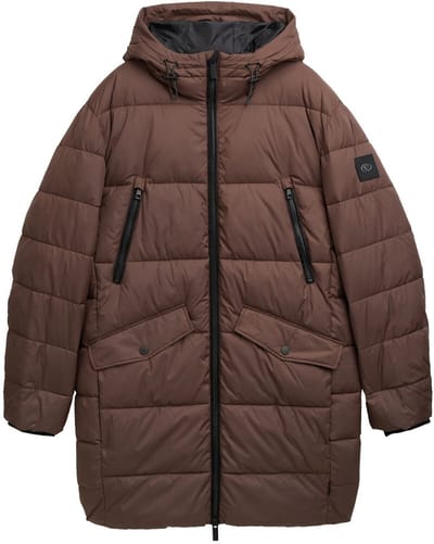Tom Tailor - Pufferparka met capuchon - Maat XL - bag brown