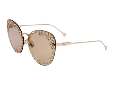 Salvatore Ferragamo SF178SR 718 Zonnebril - Dames - Goudkleurig