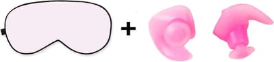 KELERINO. Zijden Slaapmasker - Inclusief Oordoppen - Verstelbaar - Mannen / Vrouwen - Nacht - Roze