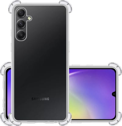 Hoesje - Geschikt voor Samsung Galaxy A34 - Sterk & Shockproof - Siliconen Case - Back Cover - Telefoon Hoes Shock Proof - Transparant