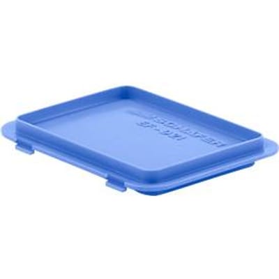 Deksel met klemmen EF-DH 21 voor bakken in Euronorm, blauw