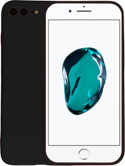 Smartphonica Telefoonhoesje Geschikt voor iPhone 7/8 Plus siliconen hoesje - Backcover Siliconen Case - Zwart geschikt voor Apple iPhone 7 Plus;Apple iPhone 8 Plus