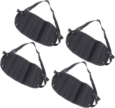 Voetsteun Hangmat - Vliegtuig Voetensteun Kantoor - Comfortabel Werken Reizen - In Hoogte Verstelbaar - 43.5 cm - Zwart