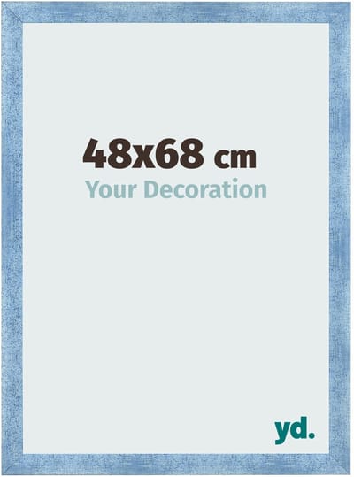Your Decoration - Fotolijst 48x68 cm - MDF - Helder Blauw Geveegd - Pisa