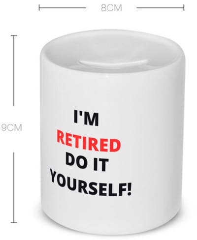 Akyol - im retired do it yourself Spaarpot - Collega - cadeau collega - cadeau - pension - bedankt cadeau collega - 350 ML inhoud