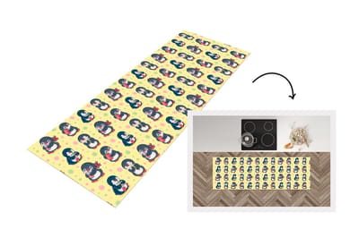 Keukenloper - Loper keuken - Aardbei - Design - Pinguïn - 150x50 cm - Keukenloper vinyl