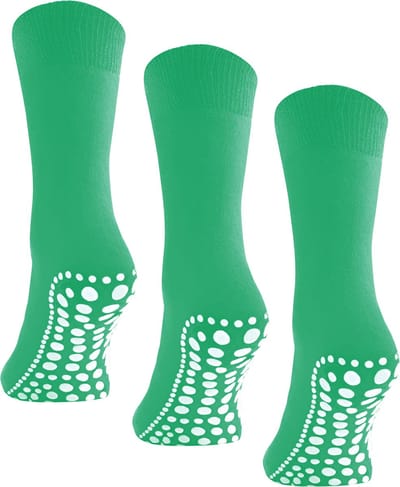 Budino® Huissokken Anti Slip - Dikke Antislip sokken - 1 paar - Gripsokken - Dikke Yoga Pilates Sokken - maat 35-38 - Licht Groen