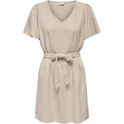 JDY - JDYSAY S/S LINEN BELL DRESS WVN NOOS - Dames - Mini jurken