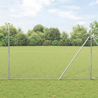 Zeshoekig hekwerk - Kippengaas tuin - Buiten afzetten - Thermisch verzinkt staal - 15 x 10 m - Zilver