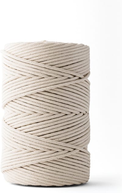 SNURO Katoentouw (3mm, 160M) voor knutselwerkjes - natuurlijk en geregenereerd katoen voor macramé, hobby & doe-het-zelf projecten - Natuurlijke look en zacht gevoel.