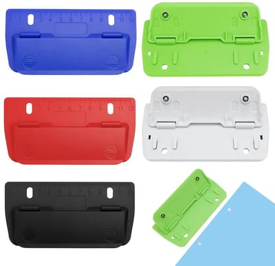 Perforators voor mappen, zakperforators, klein met 12 cm schaalverdeling voor het inhekken, archiveren voor kantoor, huishouden, school