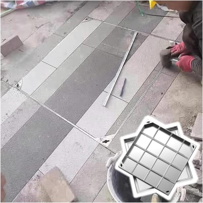Putdeksel Roestvrij Staal - Inspectiedeksel Afvoer - Afwatering Afdekken - Onzichtbaar Ontwerp - 2.6 Ton Draagvermogen - Metaal