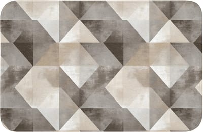 WC mat 60x40 cm - Antislip - Geometrisch - Motief - Aardetinten - Toiletmat - Vloermat - Douchemat - Toilet tapijt - Toiletmatten