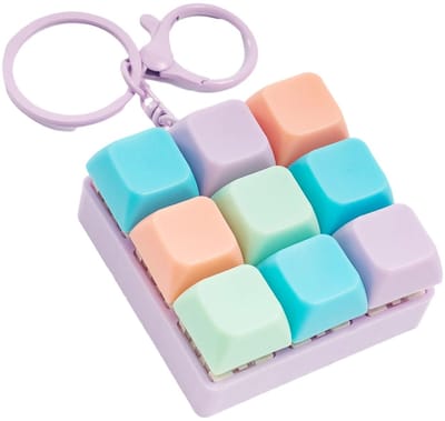 Kleurrijk Toetsenbordontspanningsapparaat – Mechanische Klikker Sleutelhanger – Macaron Stressverlichter – Tijdverdrijf & Anti-Stress-003