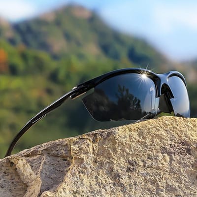 Gepolariseerde Sport Mode Zonnebril Half-Frame Duurzaam PC Materiaal TAC Lenzen voor Verbeterde Helderheid Ideaal voor Buitenactiviteiten