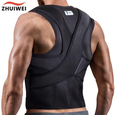 Correcteur de Posture Complet pour Hommes Support Dorsal Inférieur Supérieur Réglable Confortable Correcteur de Posture M brown